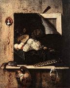 GIJBRECHTS, Cornelis Still-Life with Self-Portrait fgh France oil painting reproduction